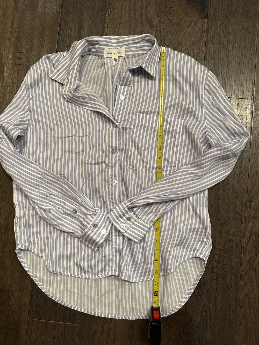 cloth & stone Blue and White Stripe Button-Down Shirt